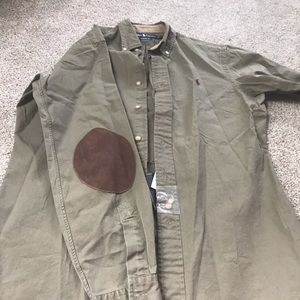 Ralph Lauren classic button down elbow patches